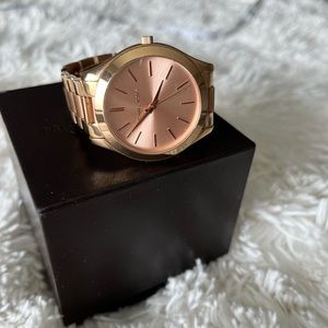 Michael Kors Watch-Rose Gold-large slim style